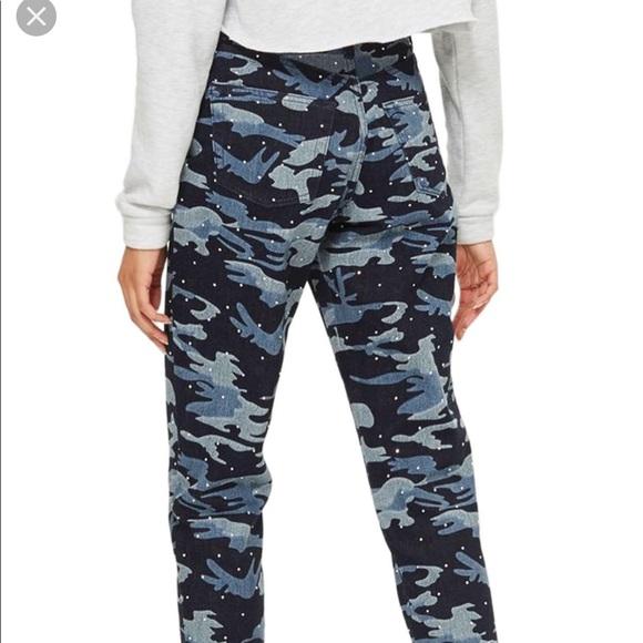 topshop camouflage jeans